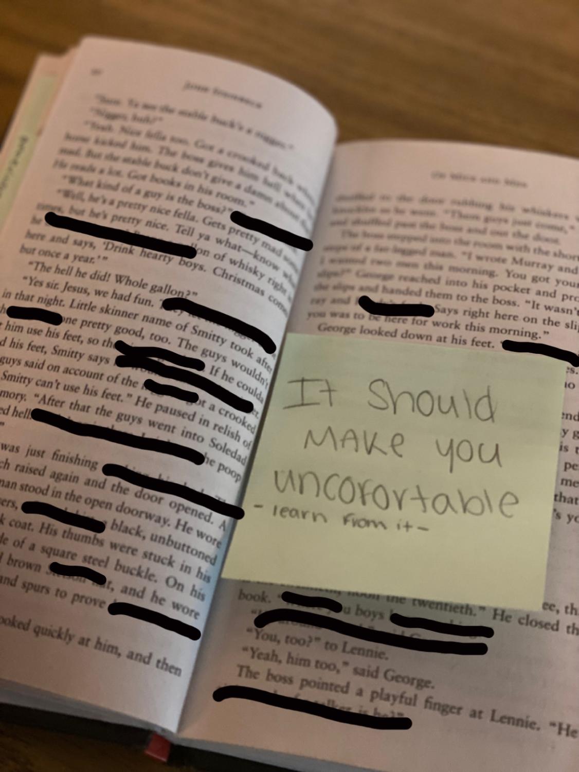 It should make you uncomfortable--learn from it