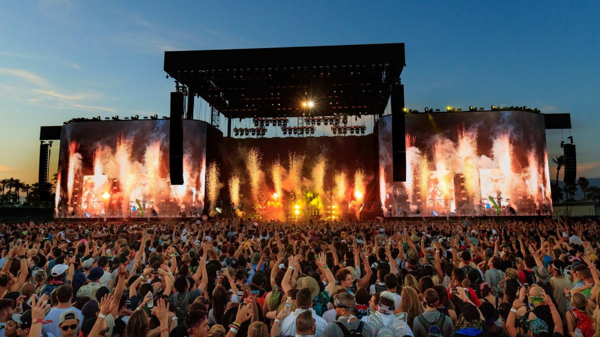 Live Coachella performance on stage
